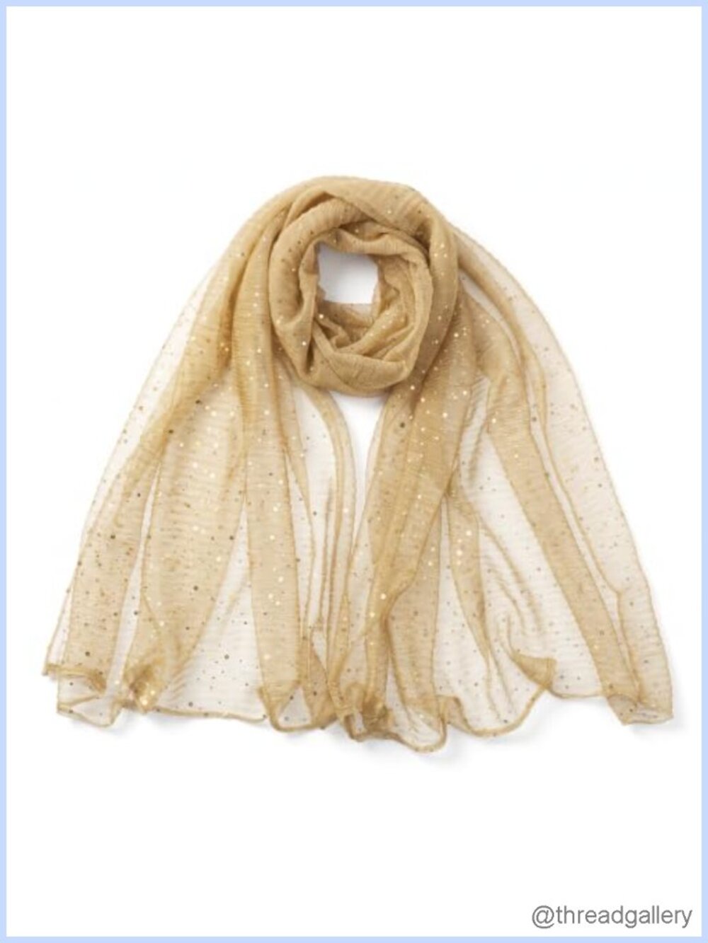Sequined Mesh Scarf, Sparkly 5-in-1 Wrap, Sheer Shoulder Shawl